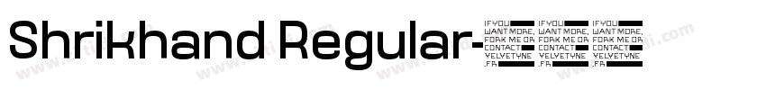 Shrikhand Regular字体转换